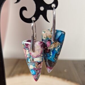 Multicolor Stone Drop Earrings